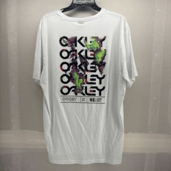 Oakley Standard Wynwood Bark Rc White Tee Shirt Mens XL EUC - Picture 3 of 4